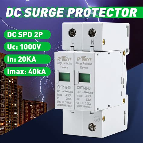 Solar PV DC Surge Arrestor 20KA 2P 1000V 